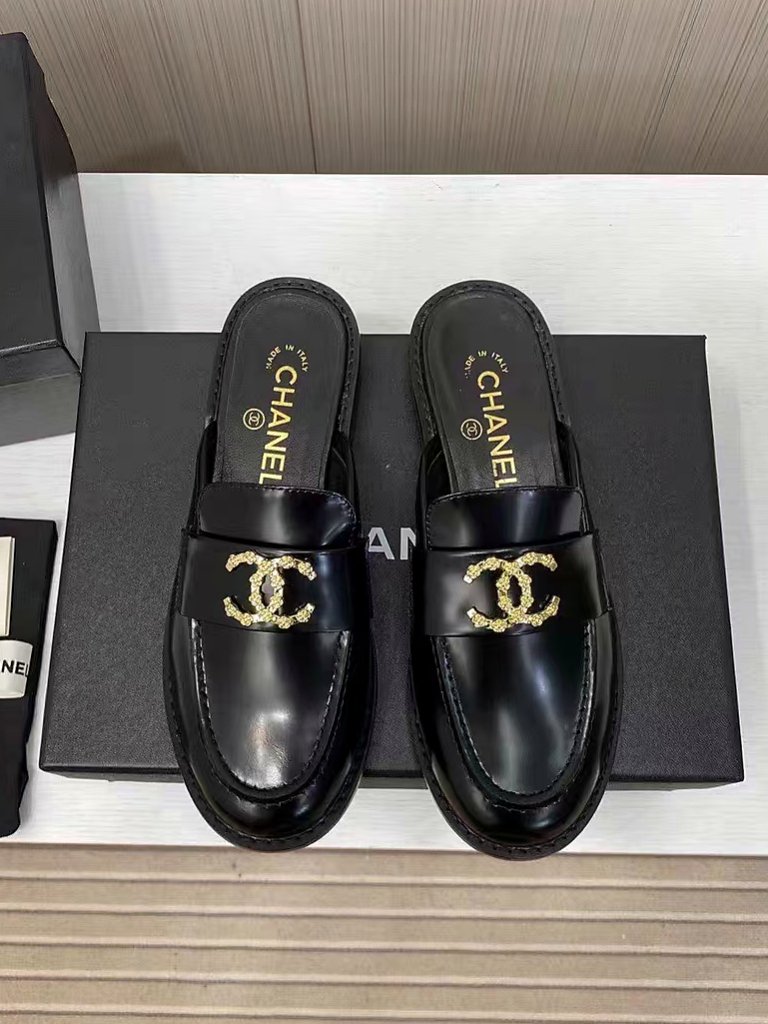 Chanel Cc Mule Loafers